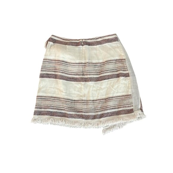 Anthropologie Holding Horses Avery Wrap Skirt Fringe Hem Patch Pocket Size 4 New - Picture 6 of 9